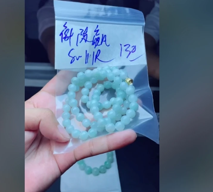 定制翡翠未镶嵌珠链