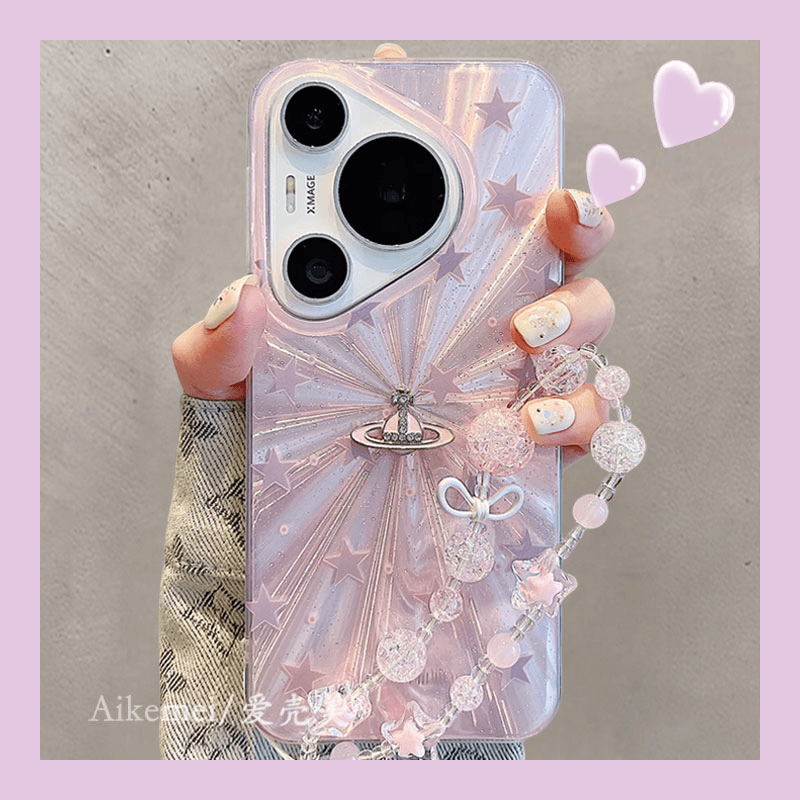 适用华为pura70pro+手机壳p60pro极光星星p50pro立体星球p40pro女