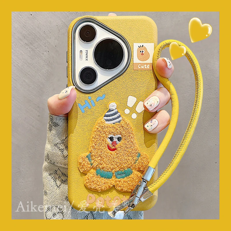 适用华为pura70pro+手机壳p60pro卡通可爱Pura70 Ultra刺绣土豆女