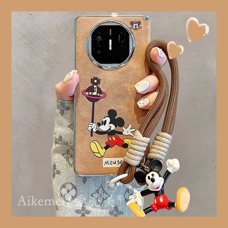 适用华为matex6折叠屏手机壳Matex5典藏版皮质星球米奇x3中轴保护