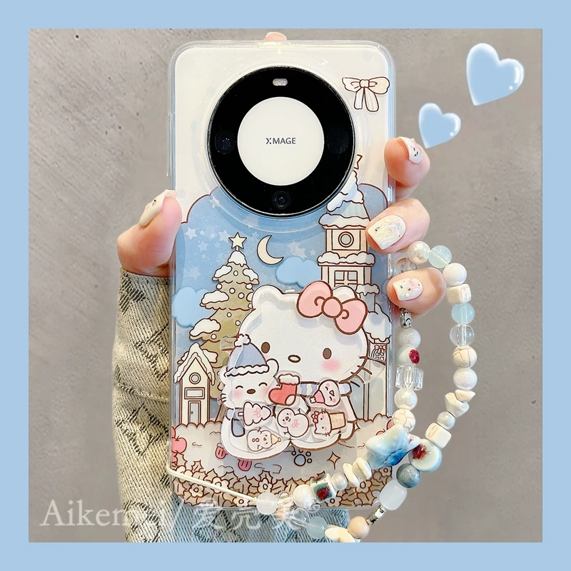 适用华为mate70pro+手机壳Mate60pro城堡Kitty猫雪人mate50/40pro