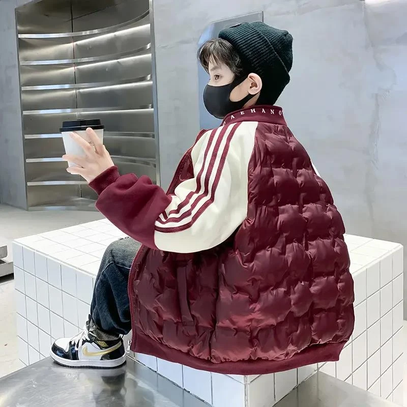 儿童装男童冬装棉服2023新款棉衣洋气棉袄加厚中大童冬季保暖外套