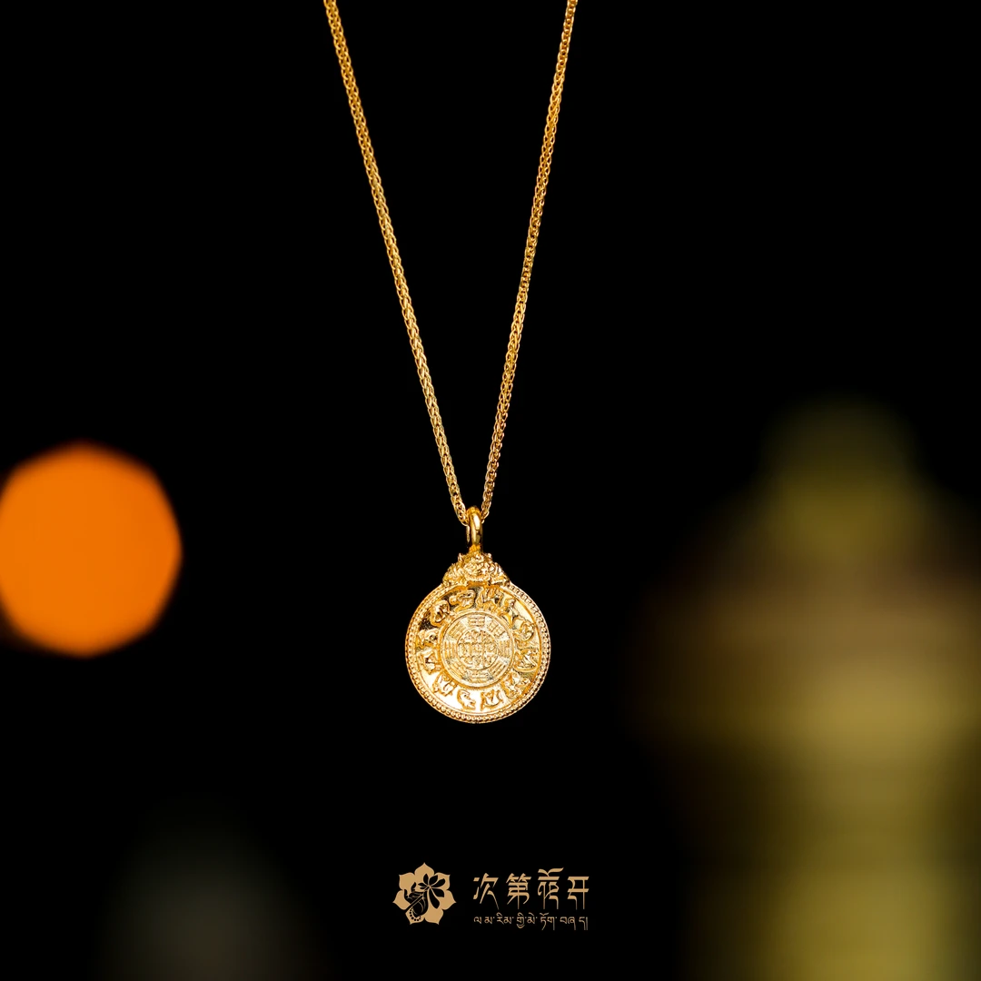 次第花开 吊坠足银 【九宫】原创气质小众链项链925银镀百搭锁骨链