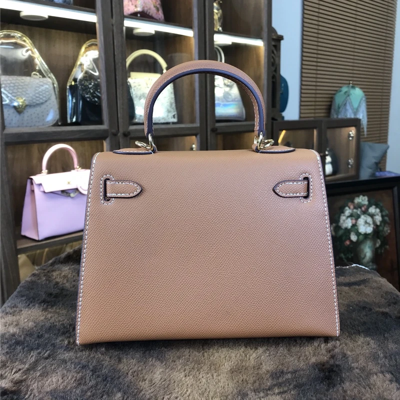 棕色手提包大包新款时尚大容量中方包斜挎包单肩包（默认微瑕疵）