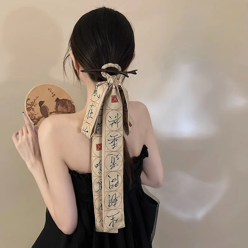 高级感鹿角发簪女古风发带仙气蝴蝶结新国风头饰