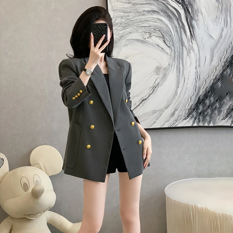 秋季韩版高端宽松休闲风炸街小西服小个子时尚轻熟御姐西装外套女
