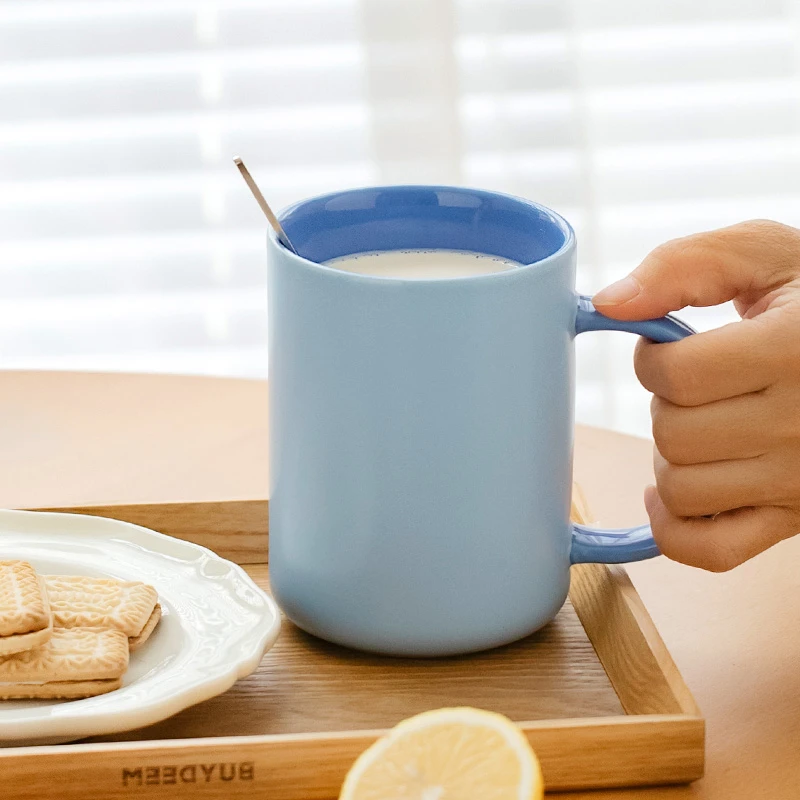 北鼎陶瓷马克杯家用早餐杯咖啡杯节日礼物情侣杯高颜值水杯子奶杯
