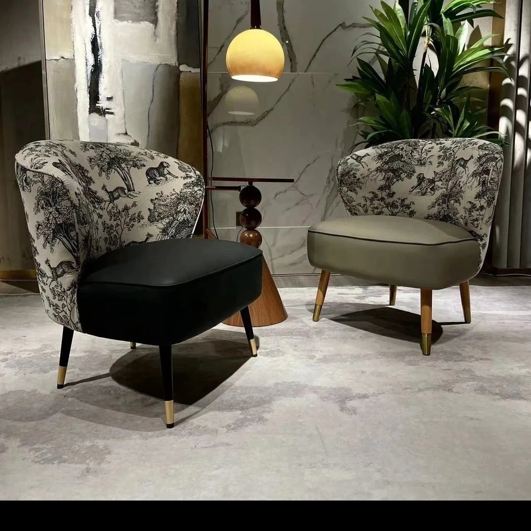 别墅水墨丛林沙发休闲休闲椅阳台客厅家用单人现代可坐欧式酒店