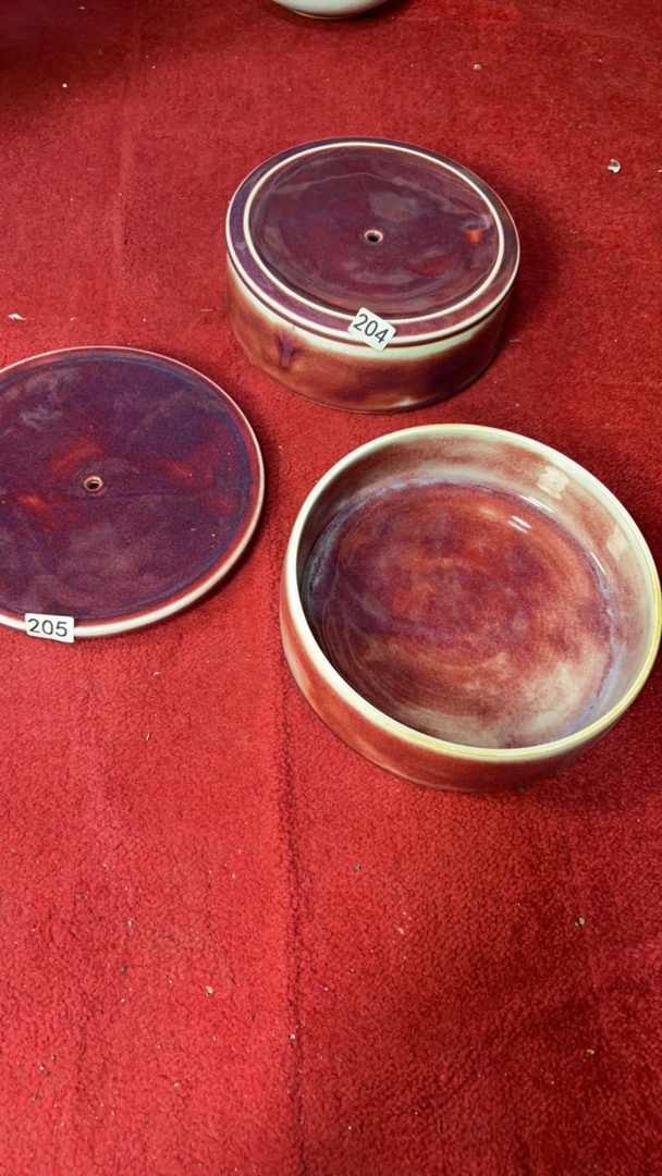 钧瓷大茶洗纯手工拉胚玉石釉