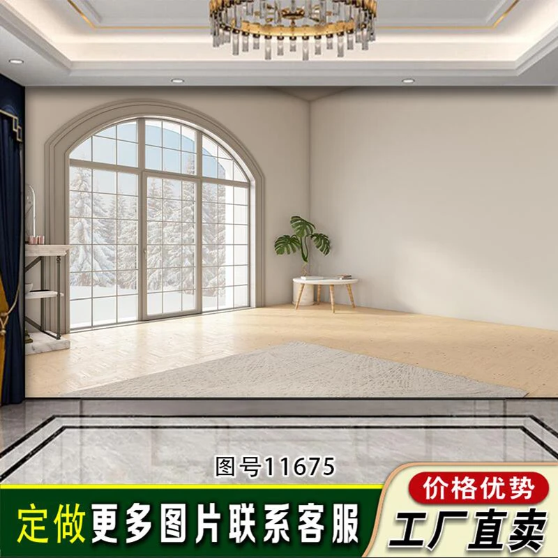 3d立体视觉扩大延伸空户外挂布新款网红直播背景墙壁纸定制画风景