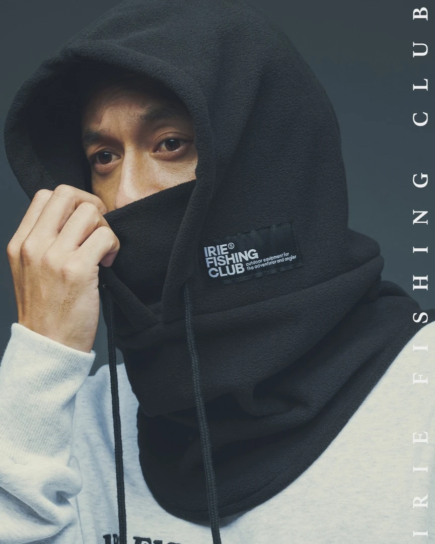 日本IFC FLEECE HOOD垂钓路亚保暖围脖面罩套头帽子IFAW24-048