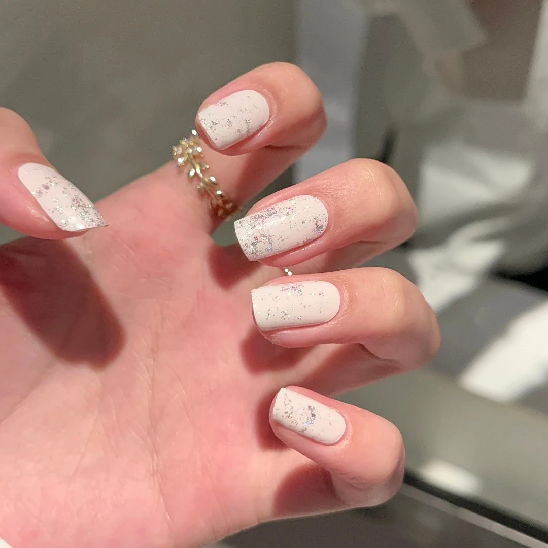 【免照灯】【星空皮粉】柔软小熊甲油膜凝胶指甲贴闪片个性穿戴甲夏日