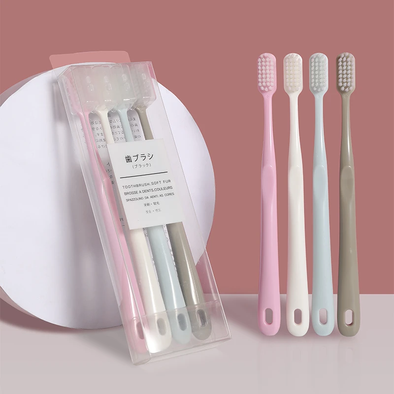 马卡龙大挂孔情侣清洁牙龈 牙刷竹炭软毛牙刷日式成人软毛【MS】