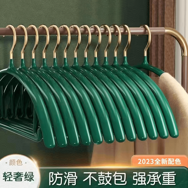 金鈎无痕加粗防滑晾衣架无痕不锈钢防肩角撑子成人衣撑家用衣服架