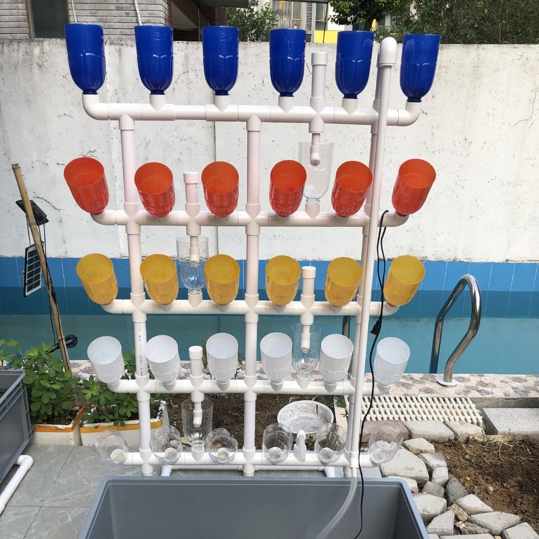 5层30孔水培潮汐种植机鱼菜共生植物墙有机蔬菜安全鱼家庭农场