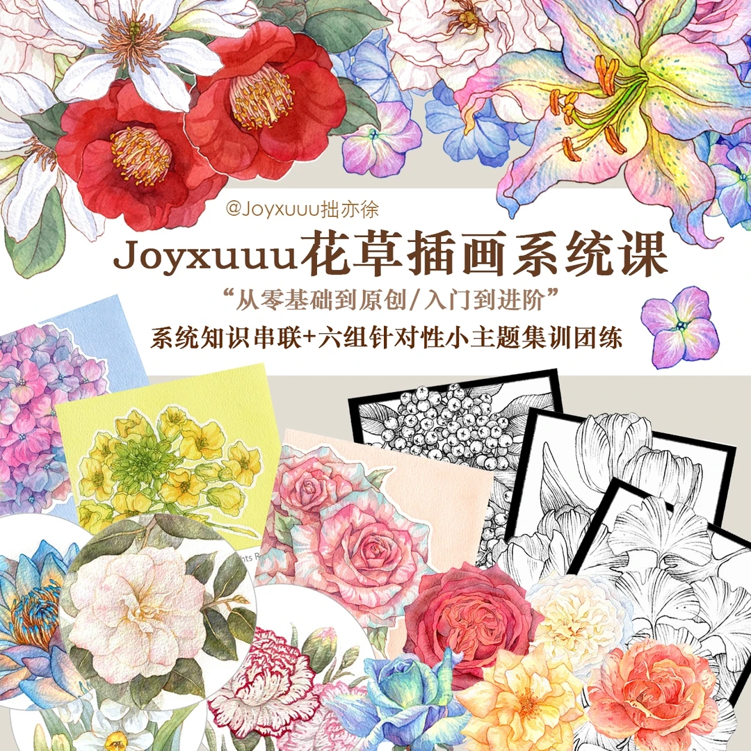 Joyxuuu花草插画系统课