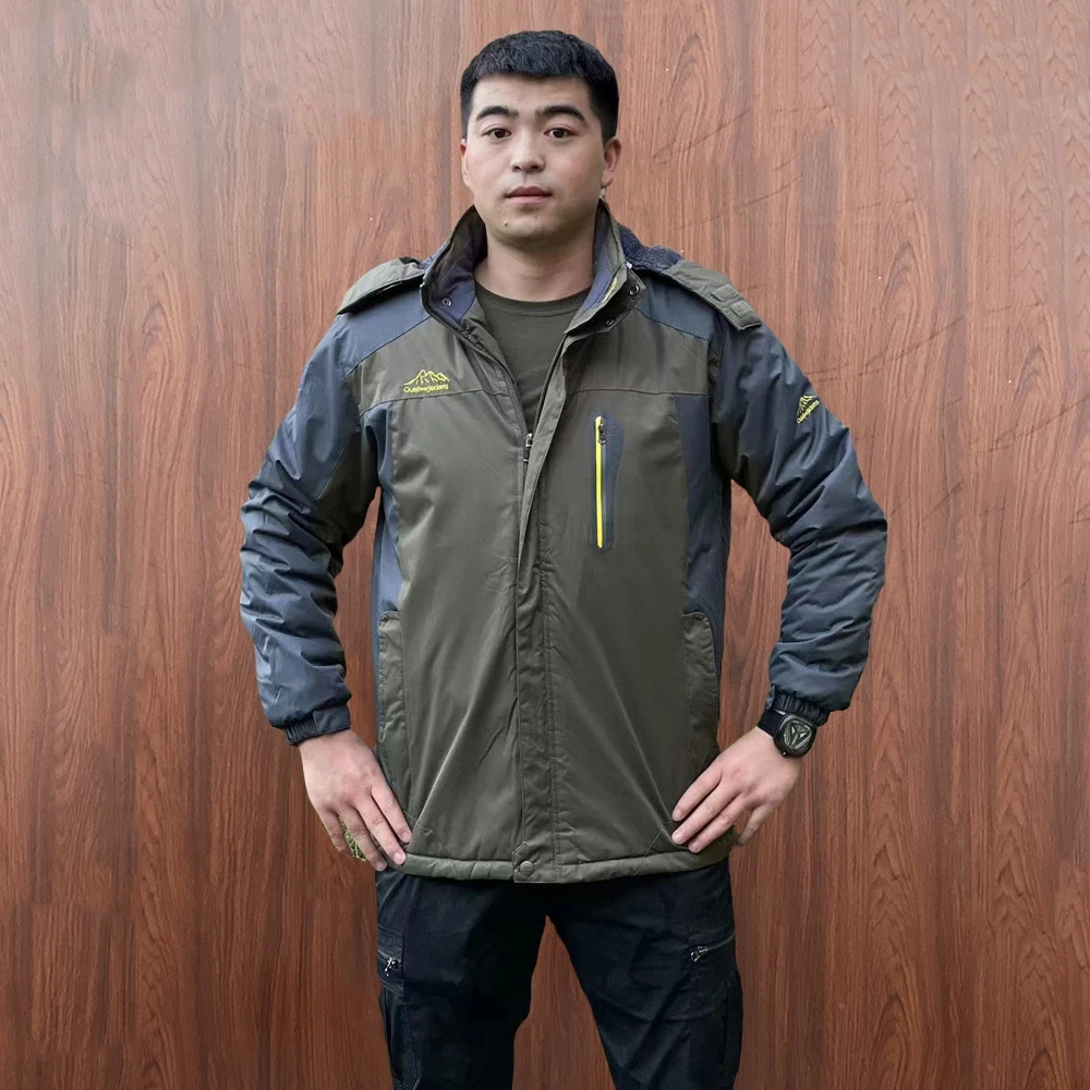 2024户外冲锋衣男冬季加绒加厚外套男防风防水保暖棉衣登山服