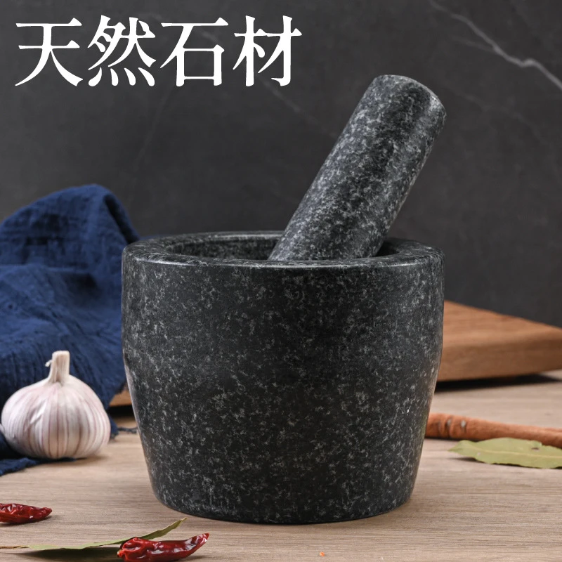 剥蒜器天然石头捣蒜器家用蒜臼子石臼捣药罐厨用小工具夹蒜压蒜器