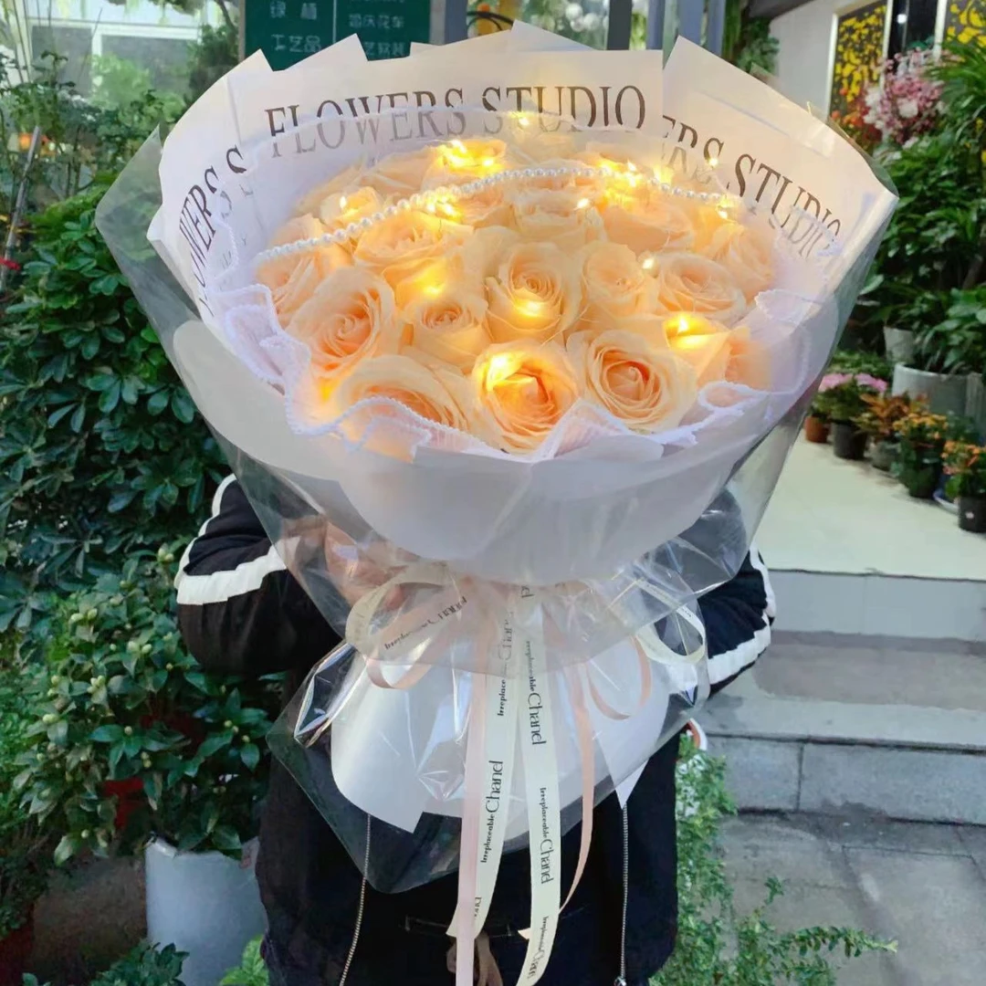 你最珍贵♥〖33朵香槟玫瑰〗高级仪式感花束礼物·告白花束·表白花束·小时达鲜花同城配送