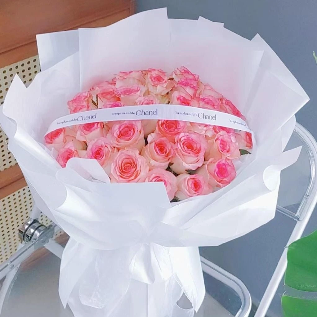 【何来浪漫】♥33枝艾莎玫瑰花束送爱人/生日鲜花花束 花店送花上门 生日花小时达同城配送