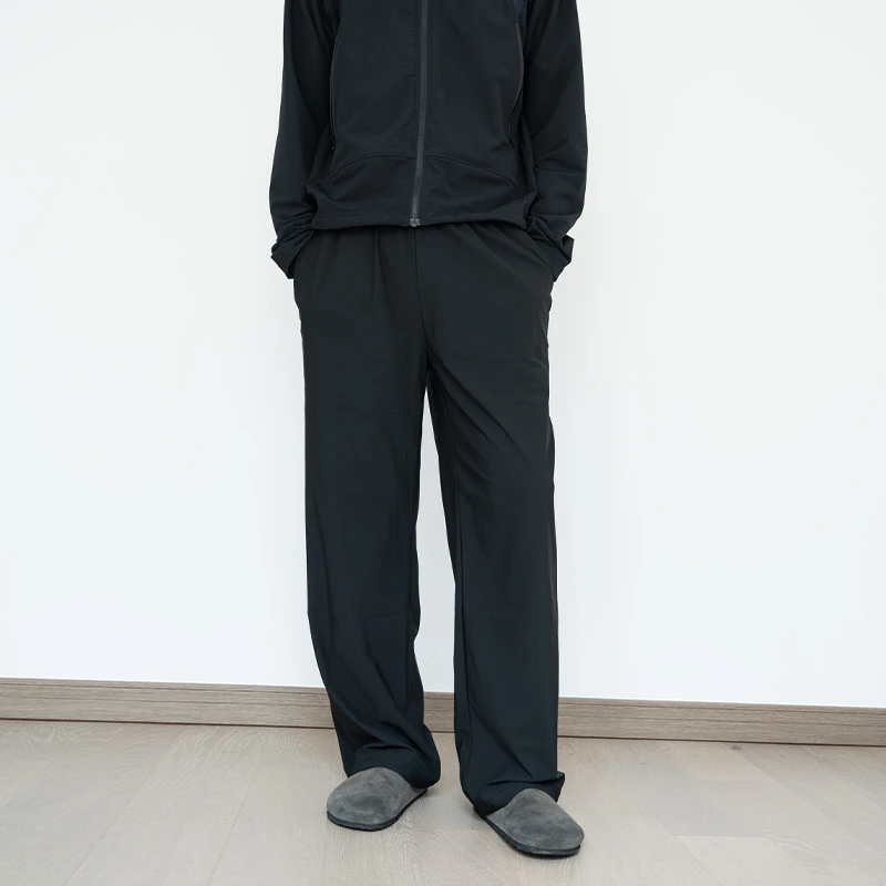 夏季轻薄凉感冰皮裤速干四面弹防晒宽松直筒运动休闲户外冰丝长裤