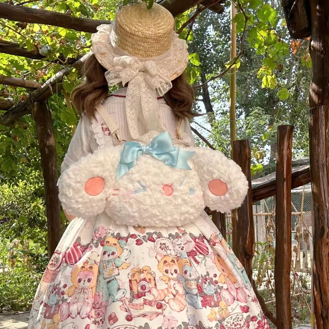 小狗莫莉洛丽塔毛绒调皮小狗包包双肩包包软妹少甜美学生少女