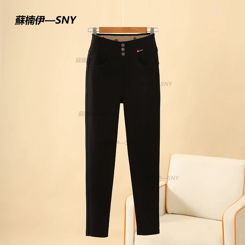 2025早春打底小黑裤外穿打底裤高腰紧身弹力女裤时尚显瘦女裤2319