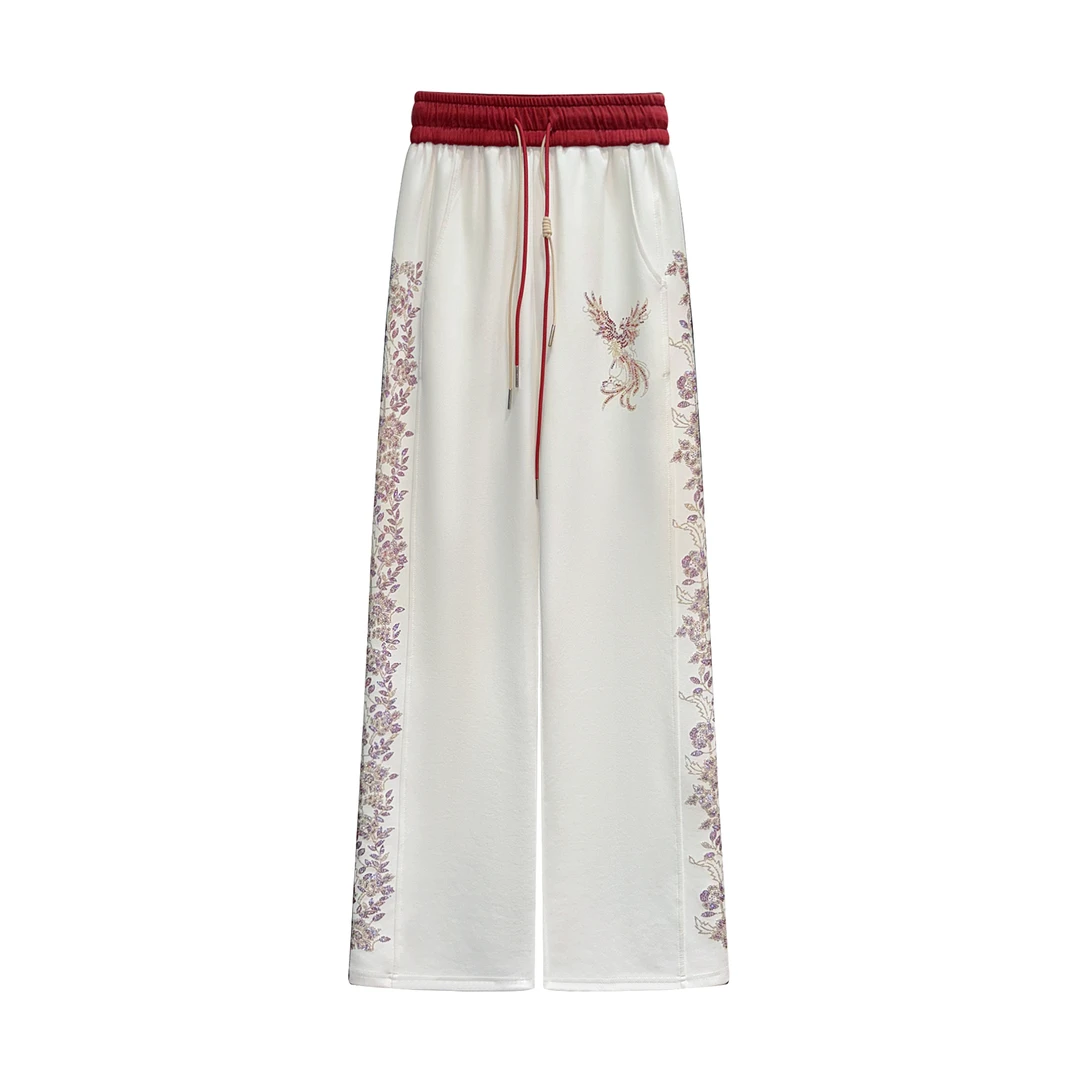 Z【清仓福利款】 Robert Girme 春季款时尚女士气质烫钻休闲裤#7672