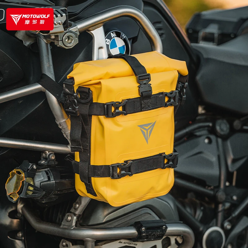 摩多狼机车护杠包拉力车防水耐磨挂包杂物雨衣收纳包摩旅装备