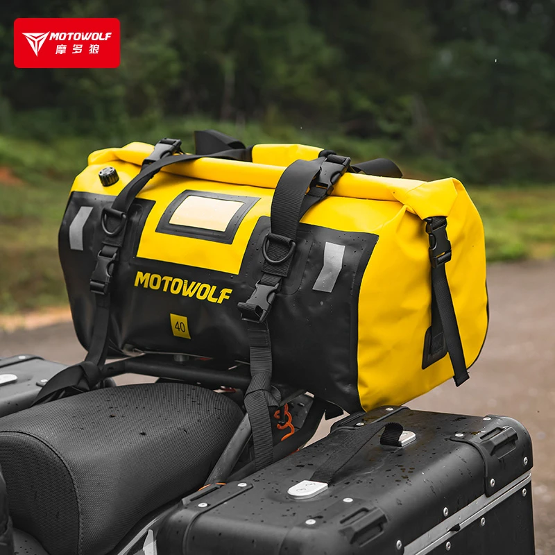 摩多狼摩托车机车后座防水包长途摩旅包大容量后尾收纳驮挂包
