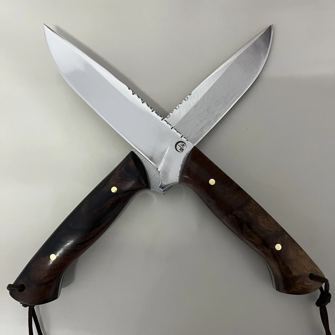 途锦手工水果刀全钢m390粉末钢户外刀沙铁木手柄支持质检保证正品