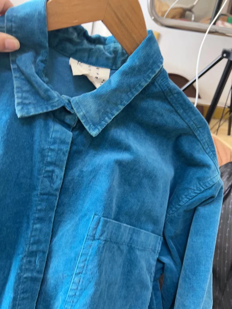 【小扁家】花社灯芯绒衬衫