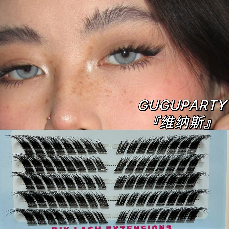 GUGUPARTY欧美浓密3D水貂『维纳斯』狐系漫画自带眼线感斜飞假睫毛