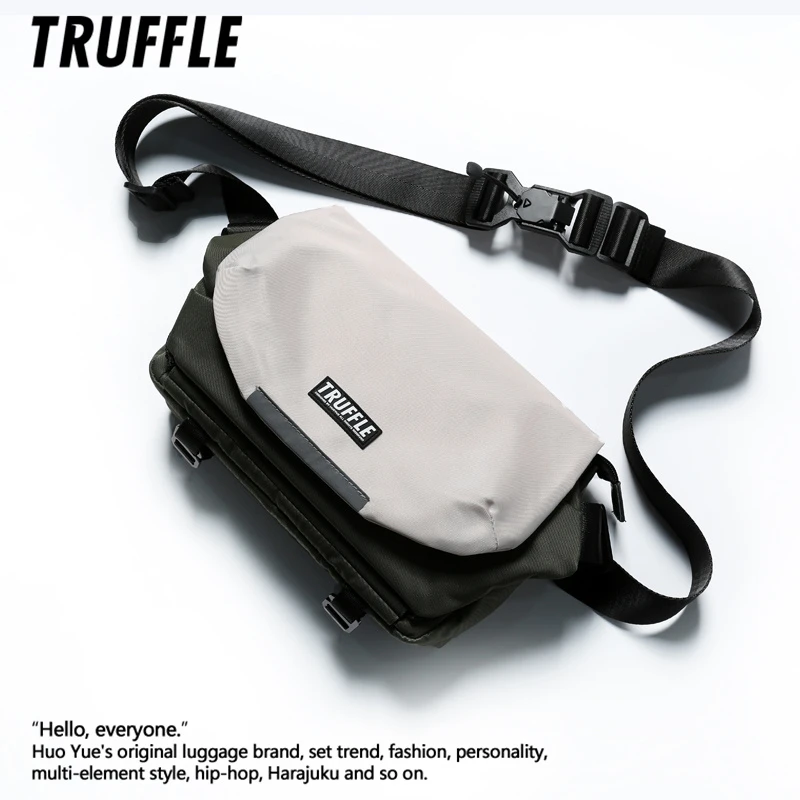 TRUFFLE潮牌单肩斜挎包男士休闲后背挎包女潮流韩版学生邮差包包