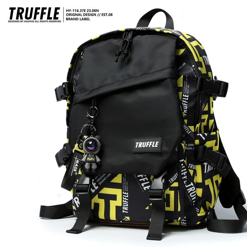 TRUFFLE个性潮流双肩包初中生高中书包男小学生大容量旅行背包女