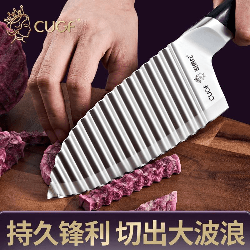 德国CUGF 304波浪刀切土豆家用厨房多功能切薯条狼牙土豆深纹刀具