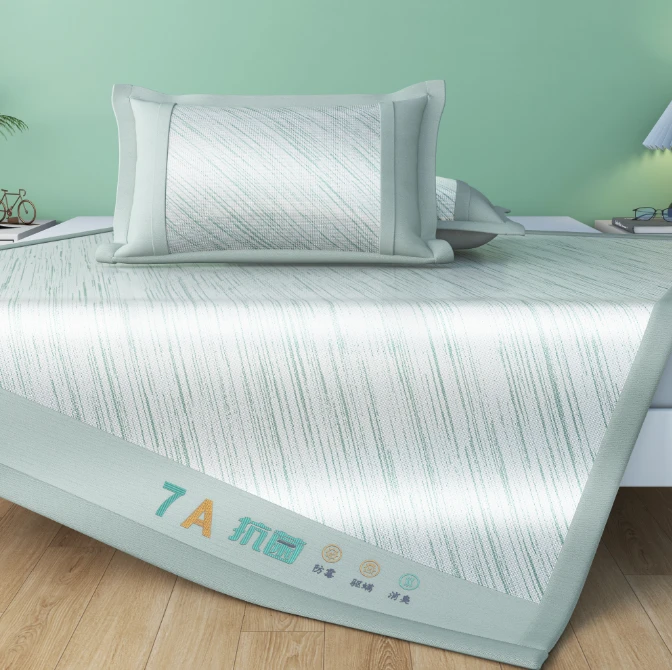 PINCAI/品彩新款冰川纹复合冰丝凉席三件套-02