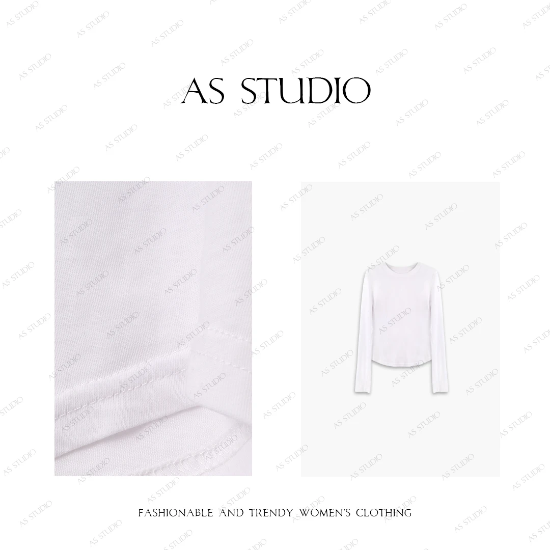 【AS百搭王】24新圆领简约修身打底衫AS24QSY56