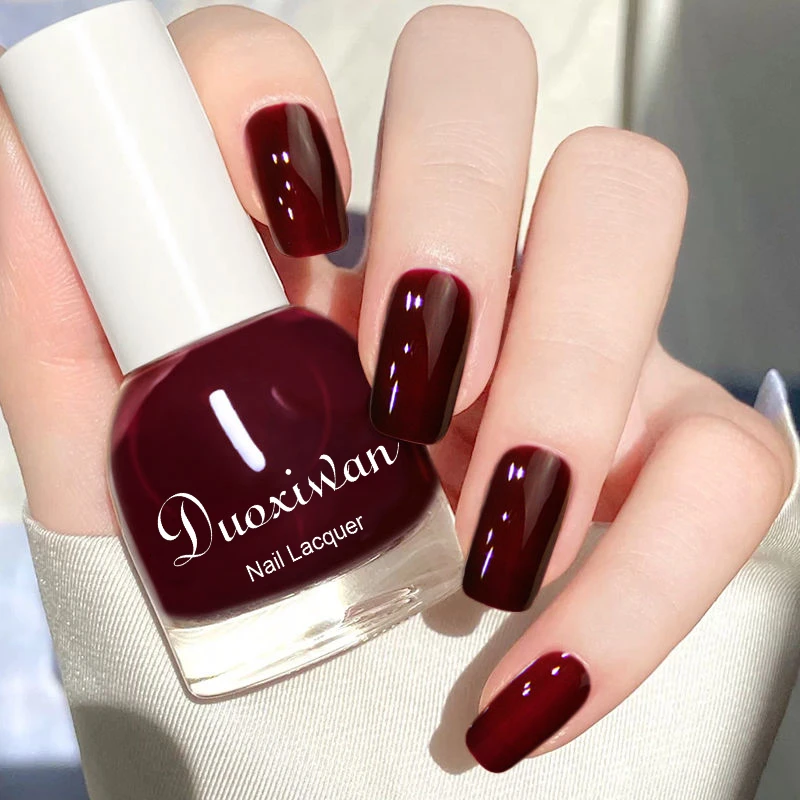 免烤车厘子指甲油不可剥快干持久防水不可撕拉流行显白美甲油