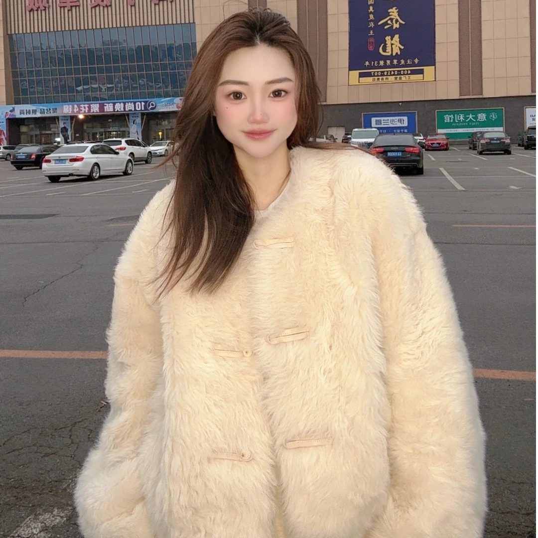 【马Wenrou.】新款百搭福利款设计师高定皮毛一体托斯卡纳皮草外套