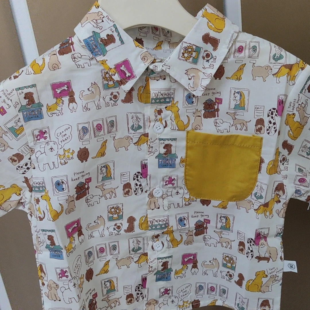 （28）男童潮款卡通小狗衬衫