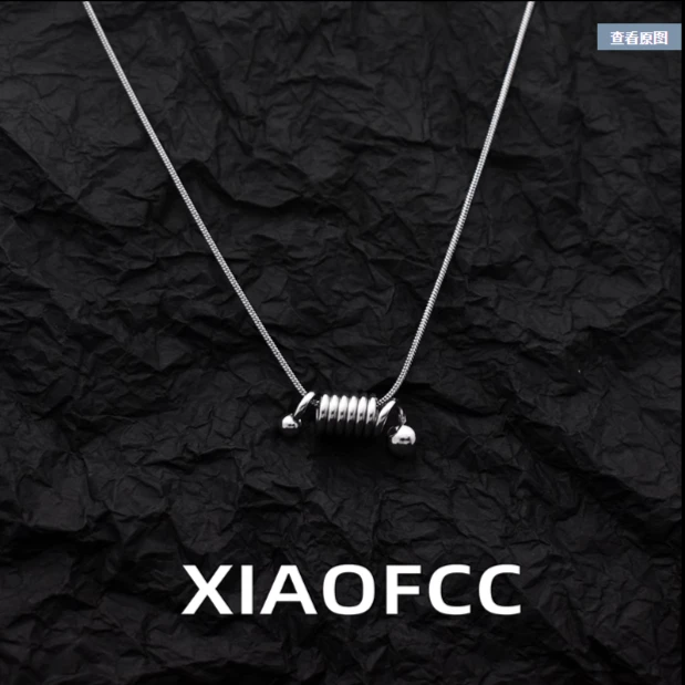 斐诗洛 不锈钢吊坠 蛇骨项链吊坠小众项链高级感百搭项链不掉色