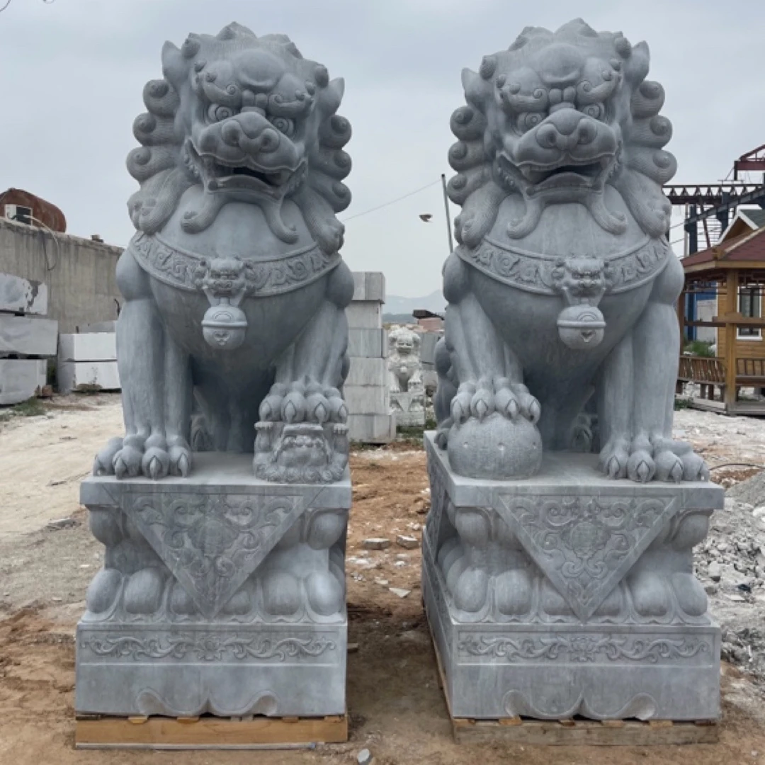 石狮子一对青石精雕大门口大型狮子看门招米家用门口防腐蚀耐风化