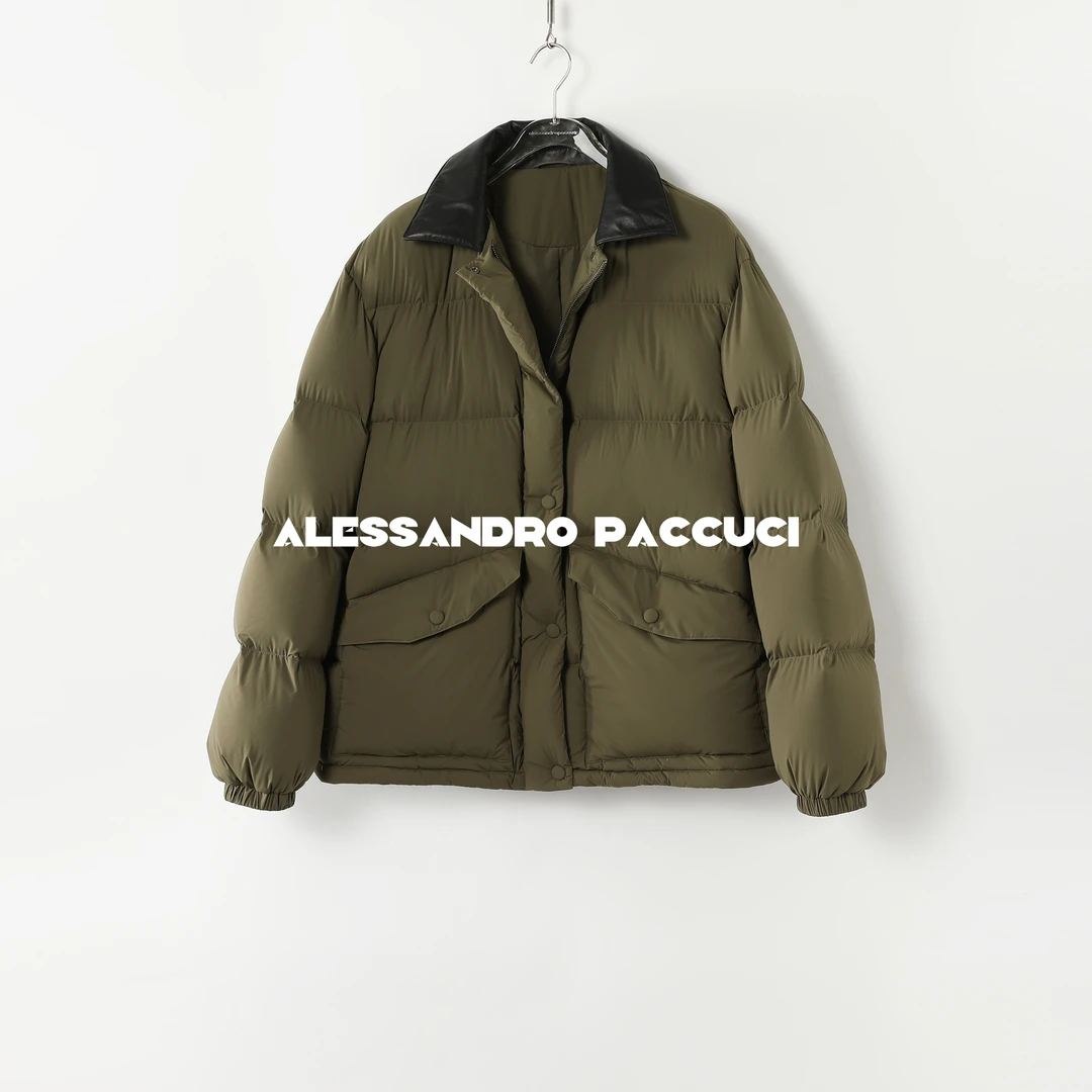 AP洛哥44018RE-1【冬遇】95绒 撞色翻领时尚休闲羽绒服2024冬