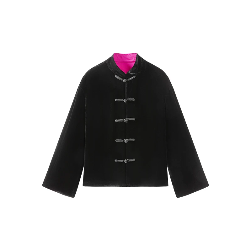 【fangfang专属】轻中式撞色丝绒外套243W005||X.W限量