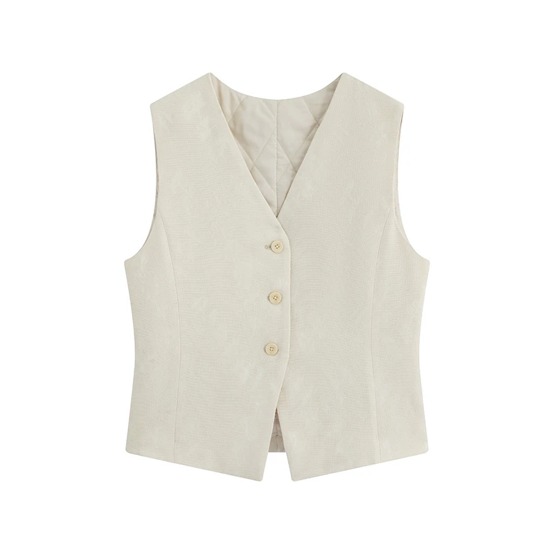 【Susie】精致修身刺绣棉马甲243U056||X.W限量