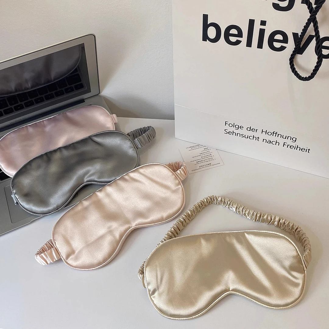 轻薄眼罩睡眠专用双面仿真丝遮光透气学生男女午休助旅游出行