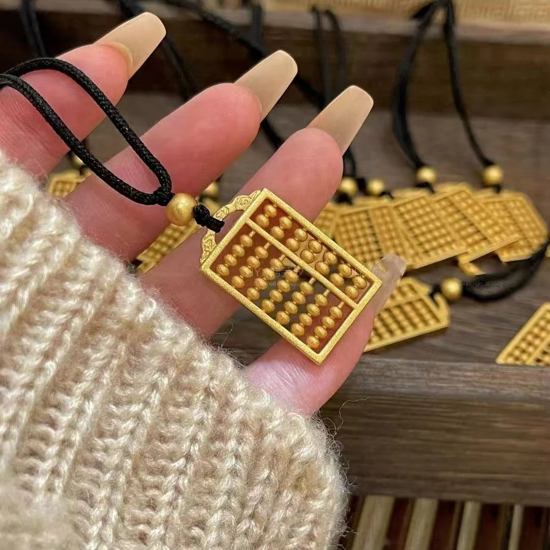 复古算盘项链爆款女小众高级感简约精美算盘吊坠B