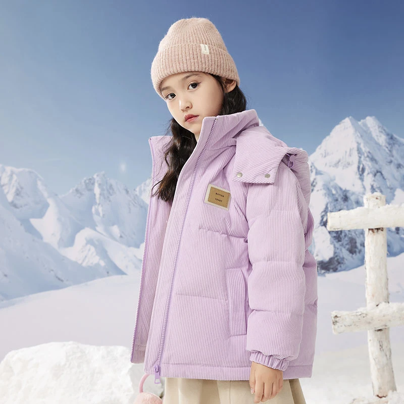 儿童羽绒服男女童短款2023新款韩版洋派中大童冬装加厚童装外套潮