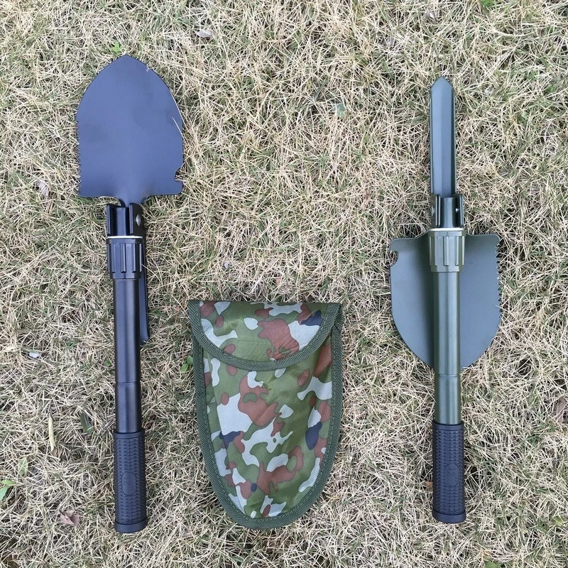 小号工兵铲可折叠铁锹野营铲四合一多功能防身用钓鱼折叠方镐锄头
